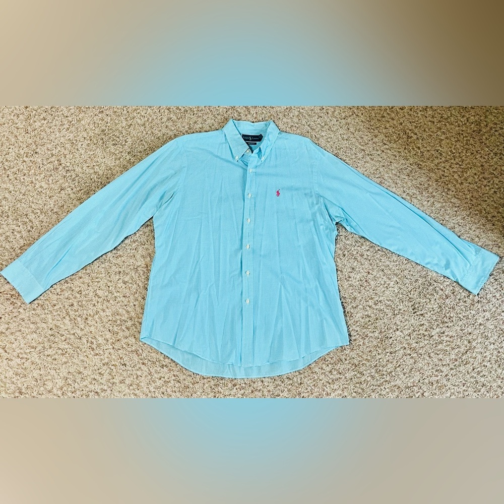 Polo by Ralph Lauren Men's Light Blue Button Down Shirt